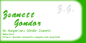 zsanett gondor business card